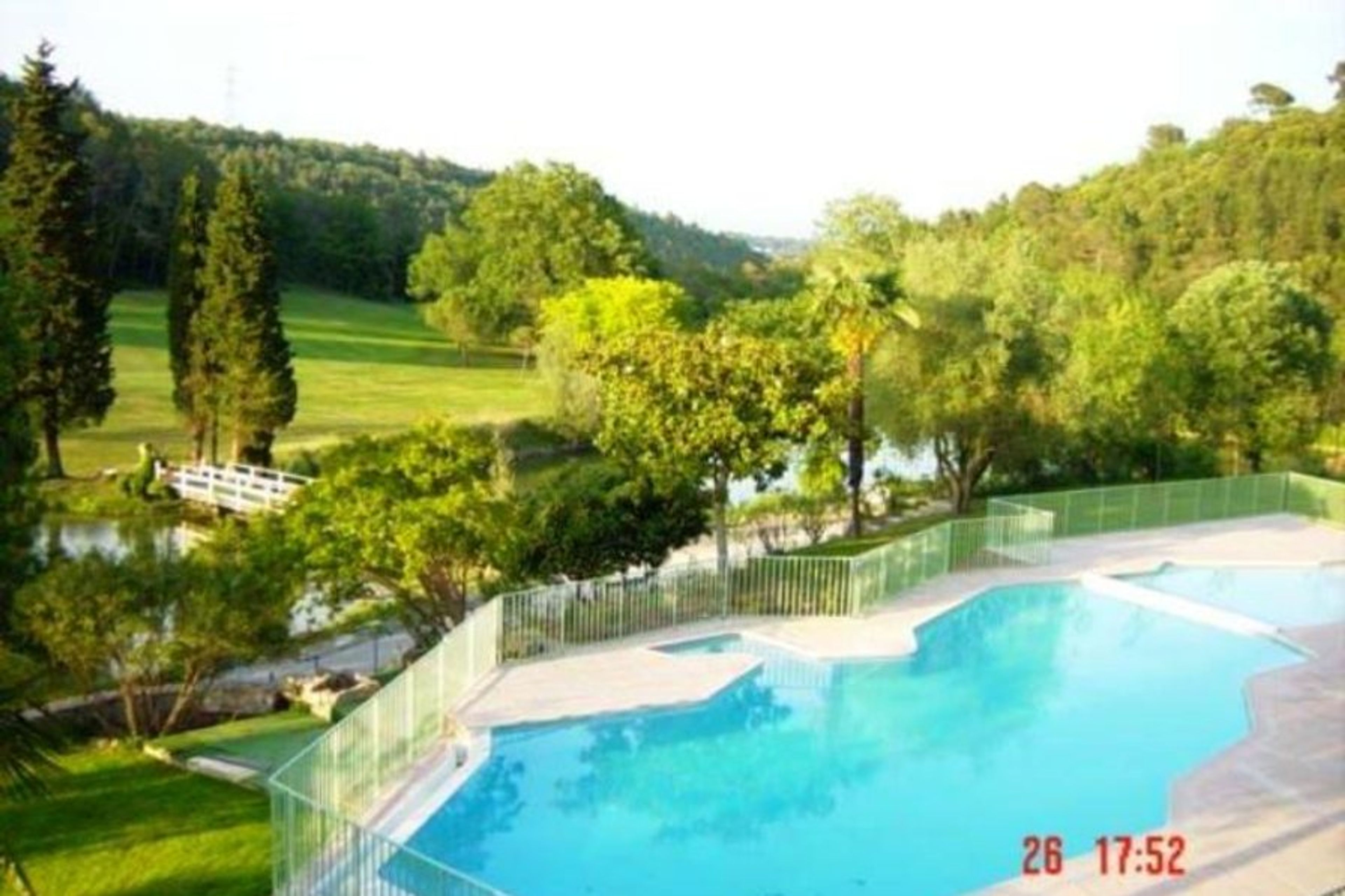 Swimming pool with view of golf course