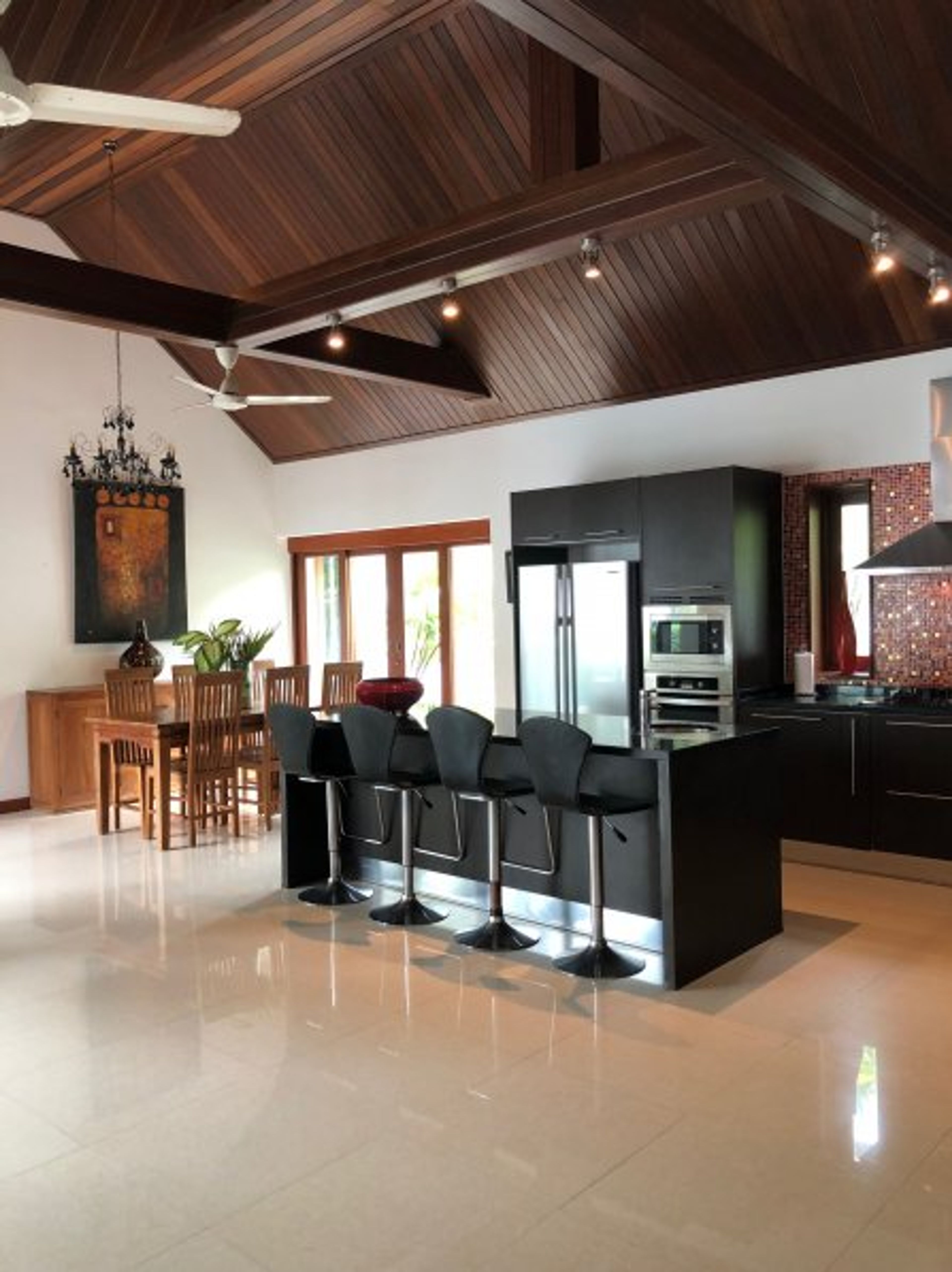 Open plan living , dining and kitchen