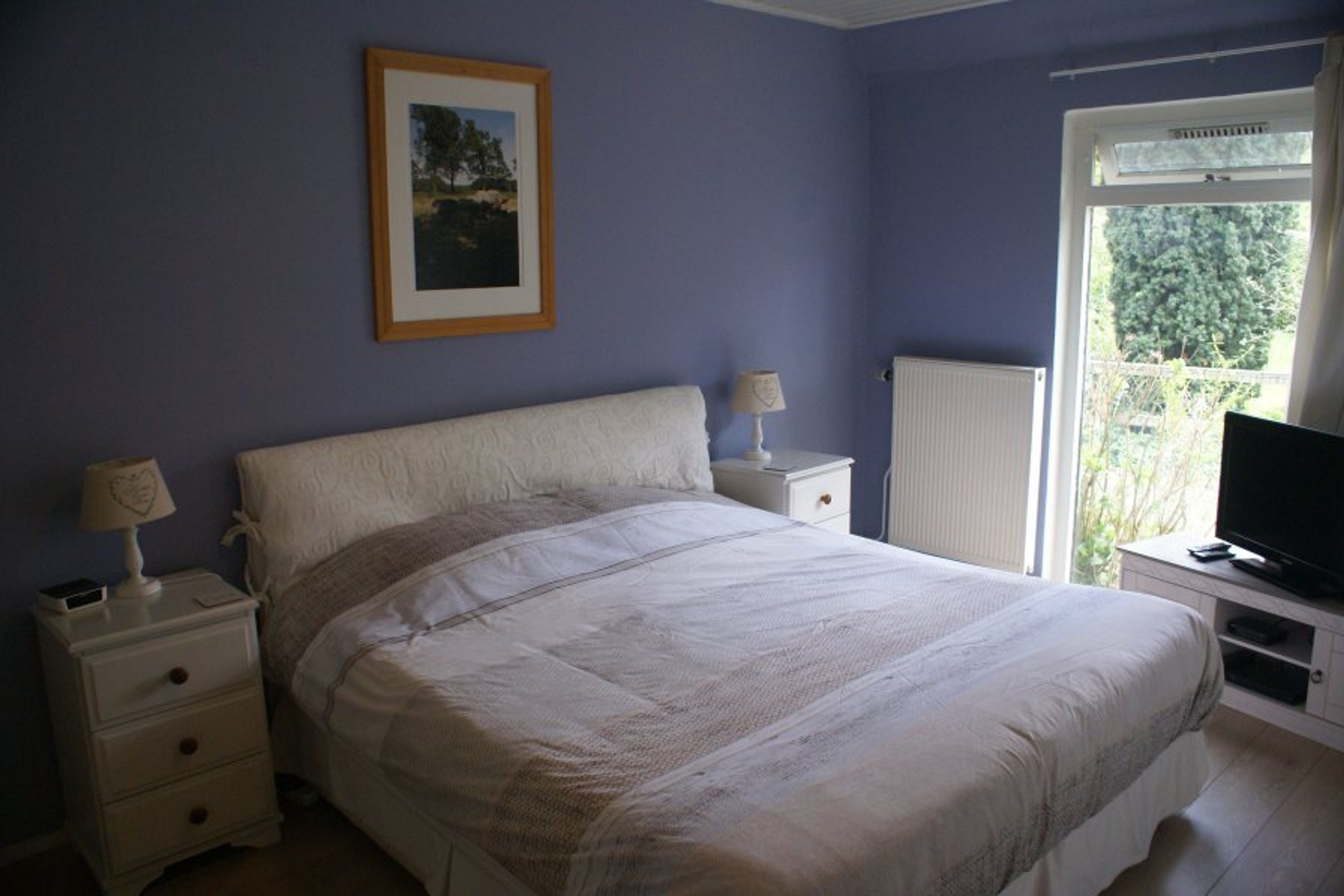Downstairs double bedroom with built-in wardrobe, LCD tv with Blu-Ray 