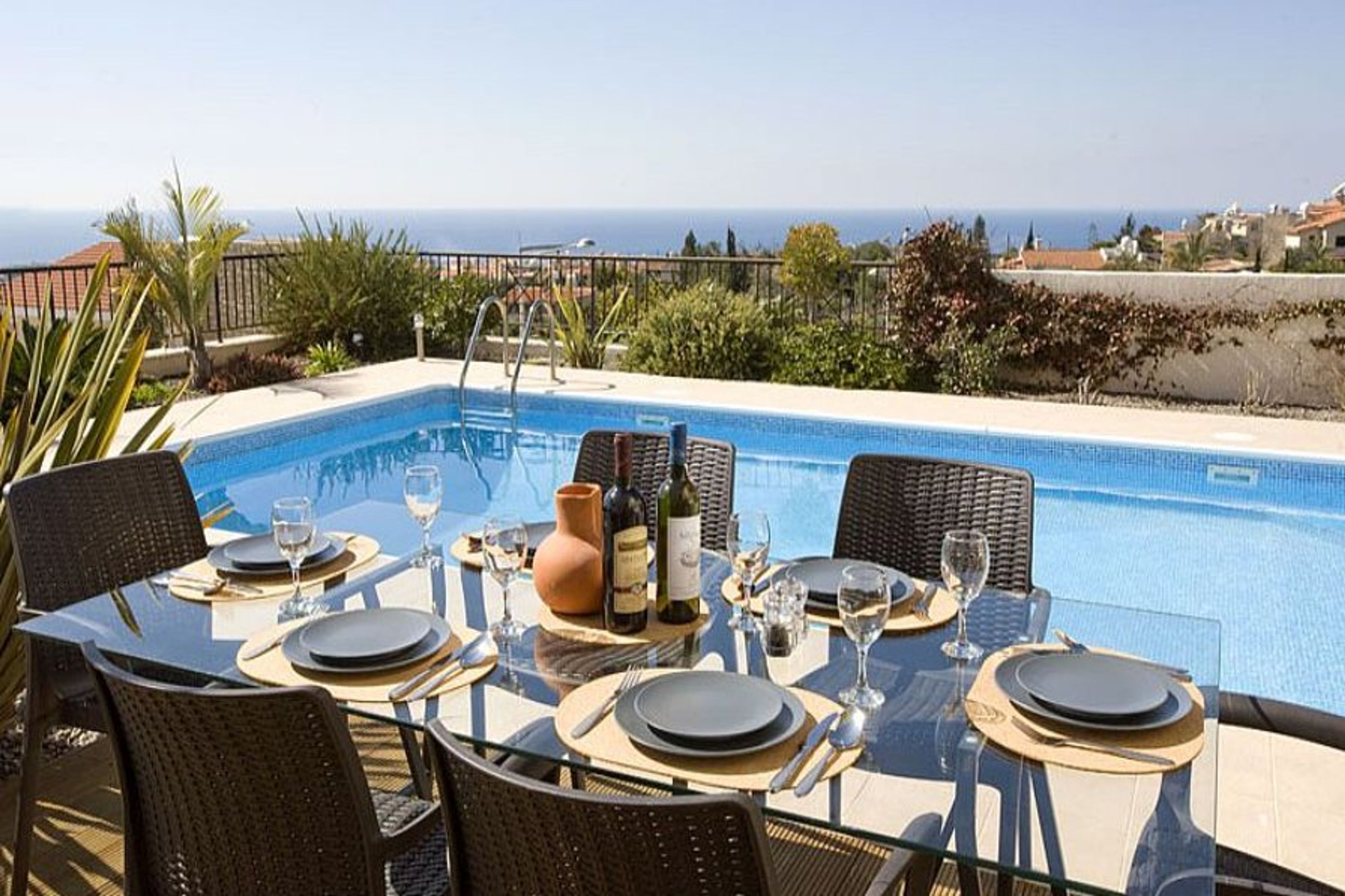 View Across Private Pool to Sea