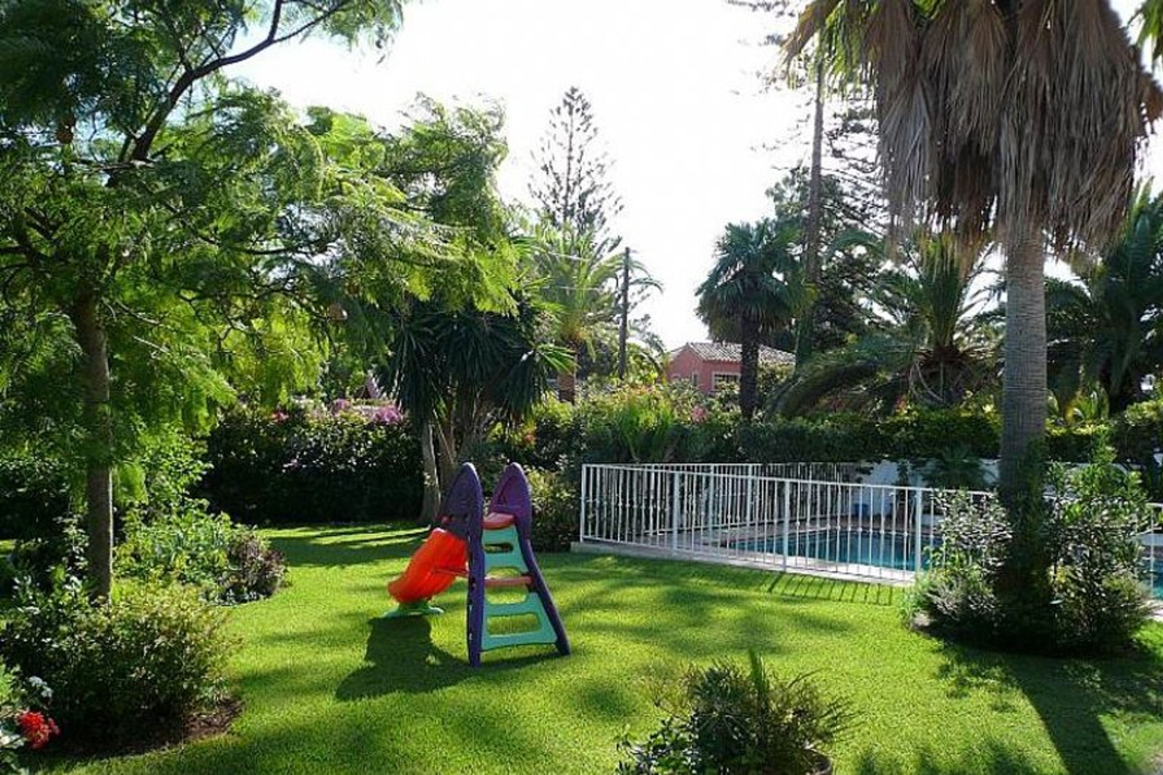 Garden view from villa