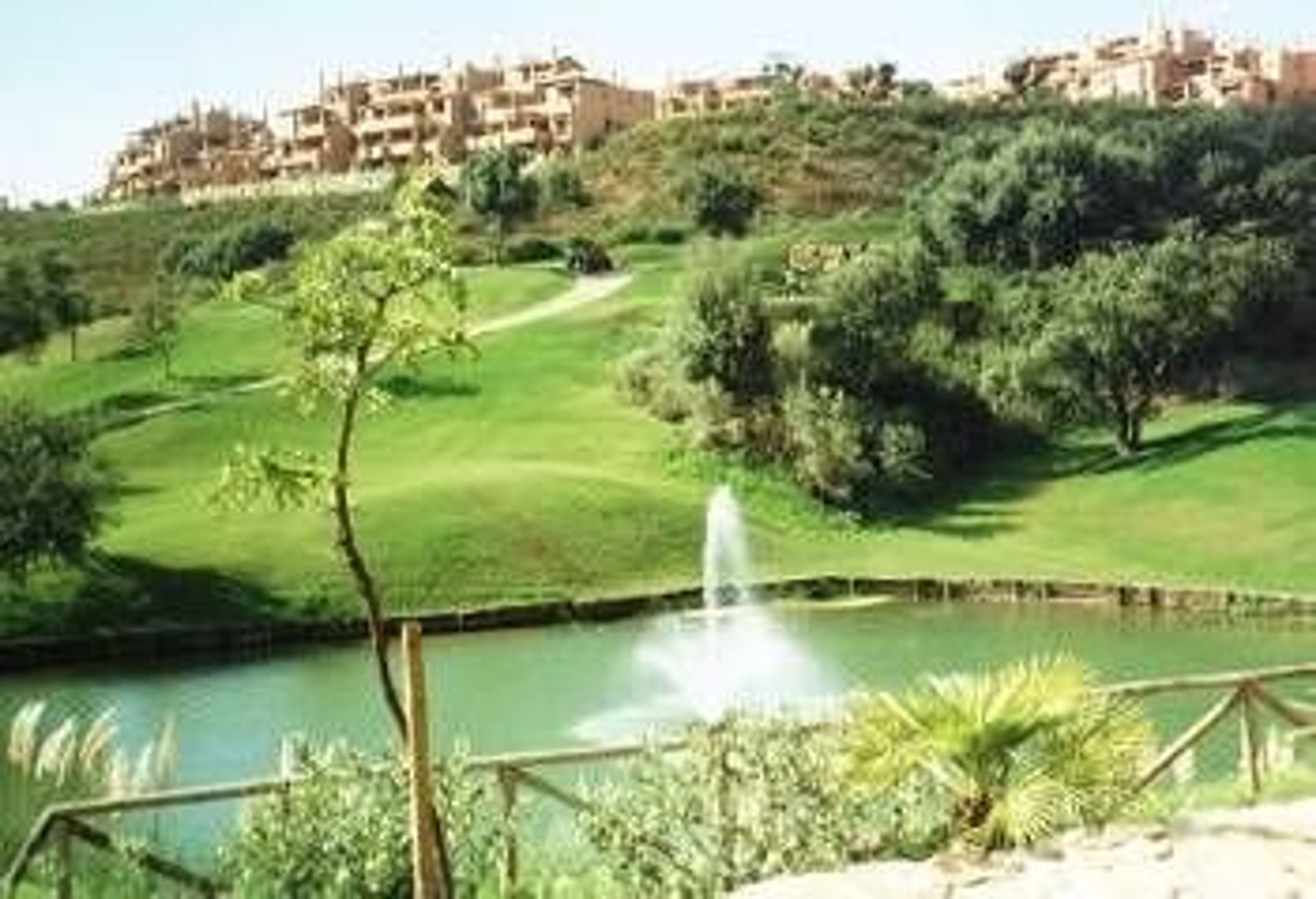 View of apartment from golf course