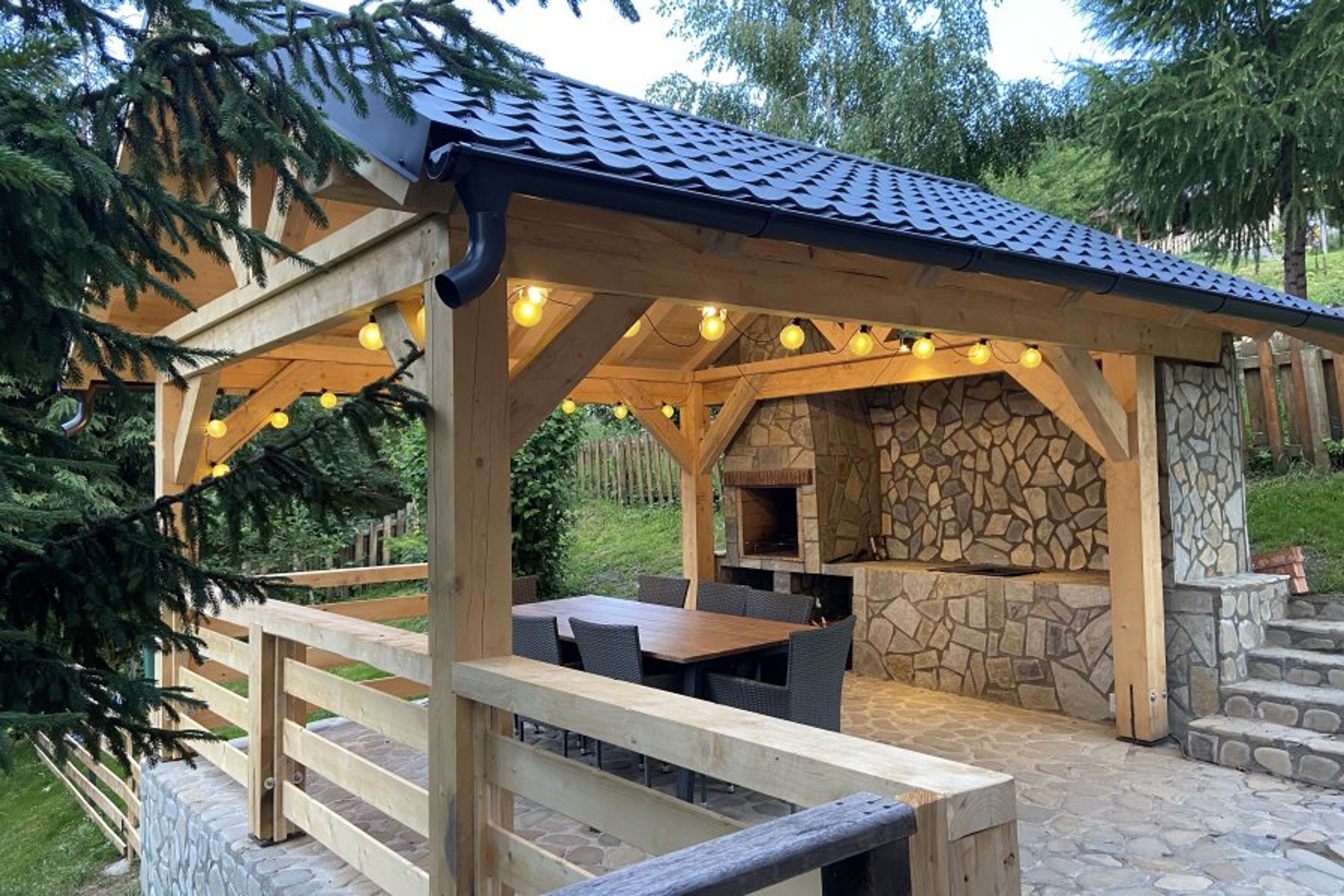 New gazebo and barbecue place