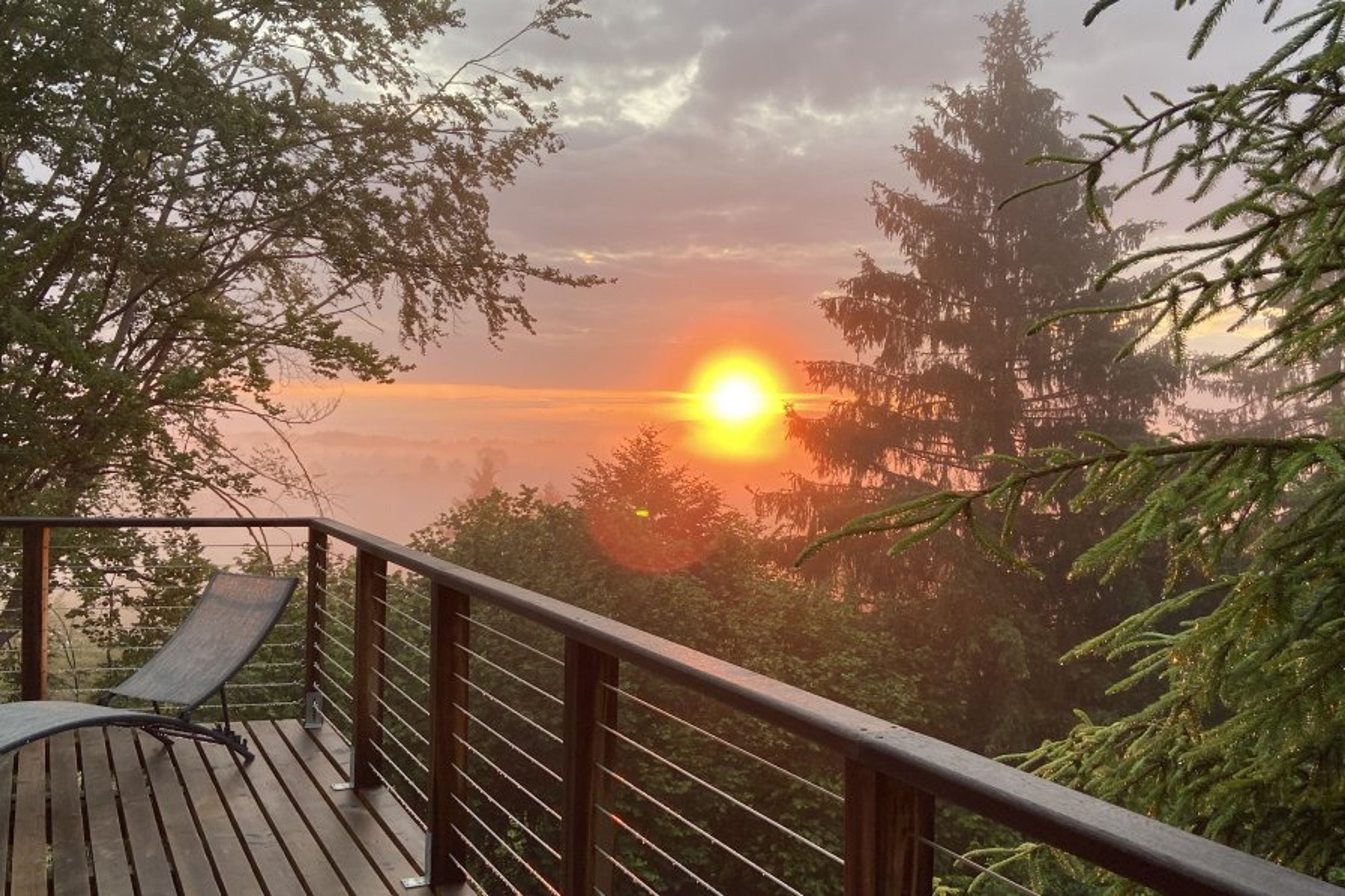 View from the terrace at sunrise