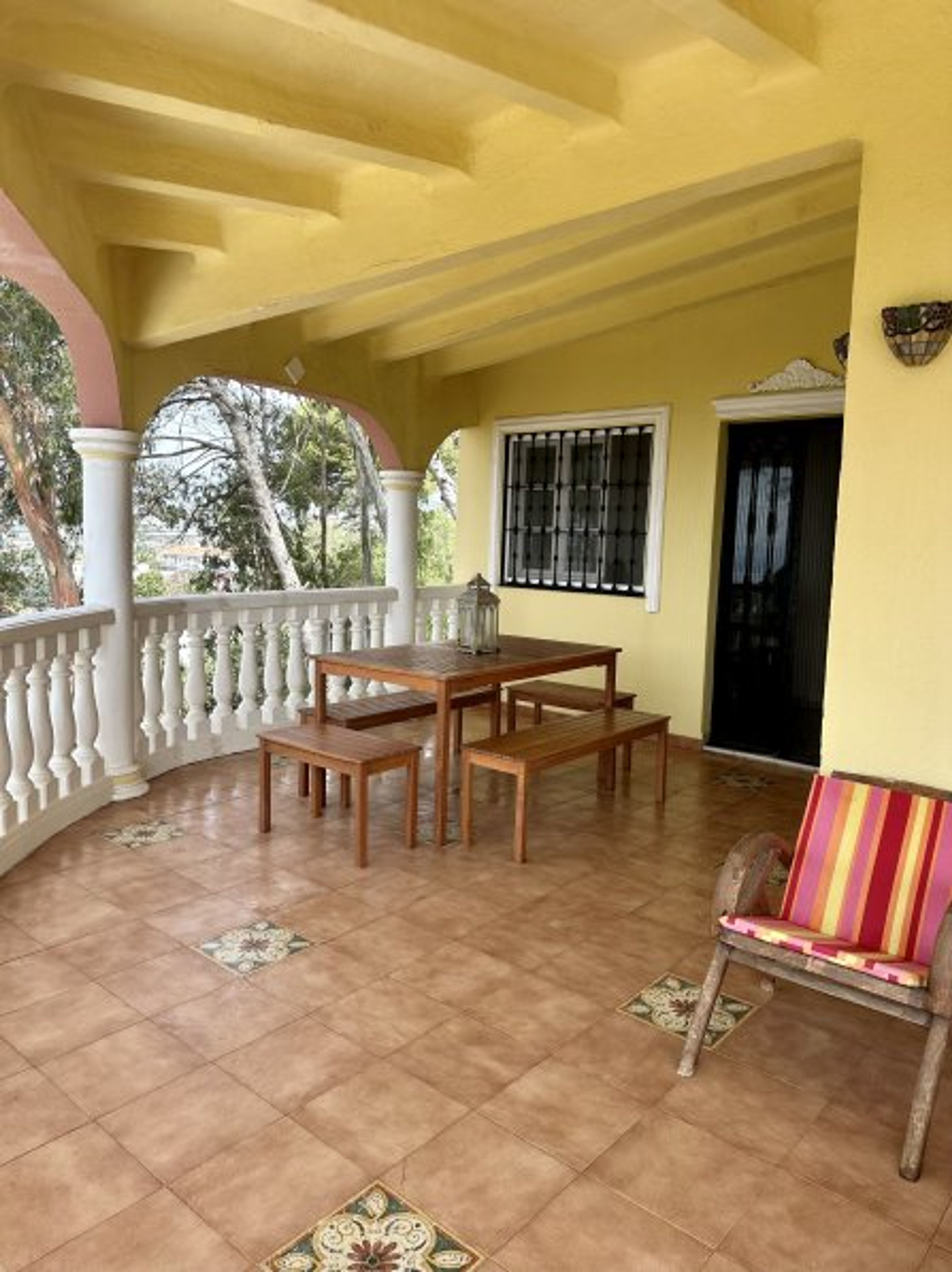 Porch quiet corner for relaxing, eating or even...